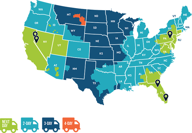 Copylite Delivery Map